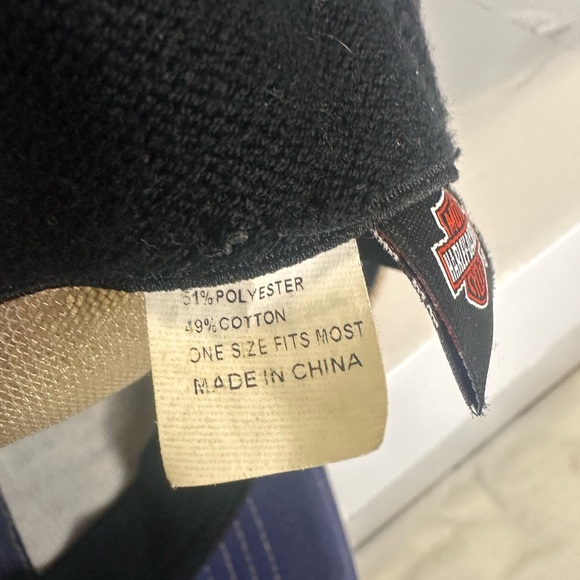 VTG Fitted OSFM Harley Davidson American Legend Hat Motorcycle Rider Mesh USA - Picture 5 of 5